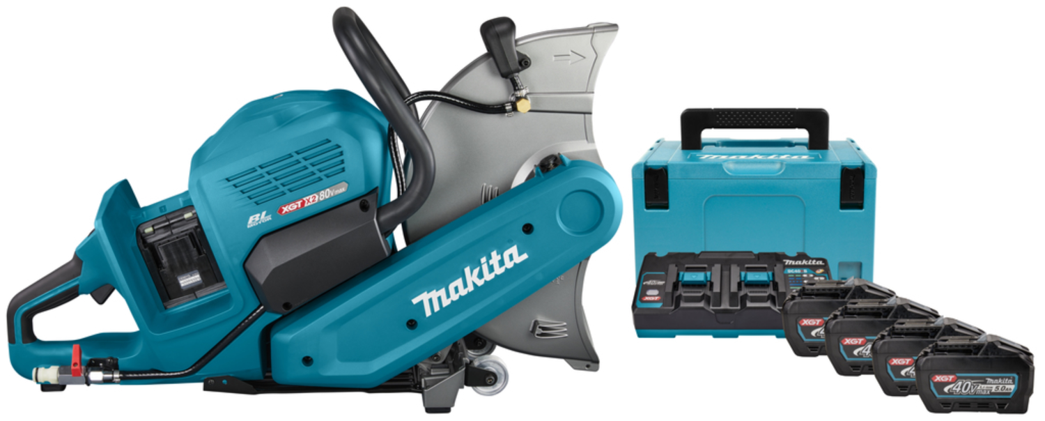 Makita CE001GT401X Découpeuse à disque sans-fil - 2 x XGT 40V max Li-ion - 4 batteries 5,0 ah - Mbox - 355 mm-image