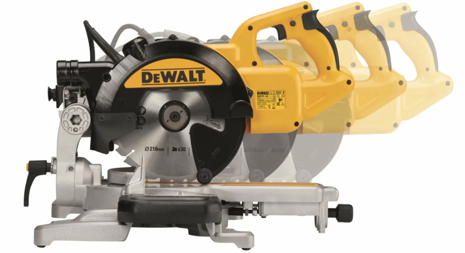 DeWALT DWS774 Afkortzaag met XPS zaaglijnindicator - 1400W - 216 x 30mm-image