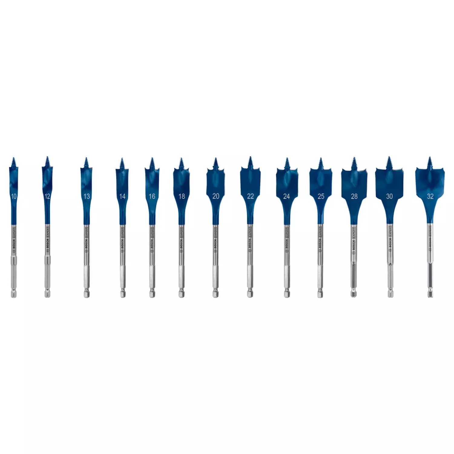 Bosch EXPERT 2608900336 - EXPERT Set 13 pièces mèche plates Self Cut Speed, 10; 12; 13; 14; 16; 18; 20; 22; 24; 25; 28; 30; 32 mm-image