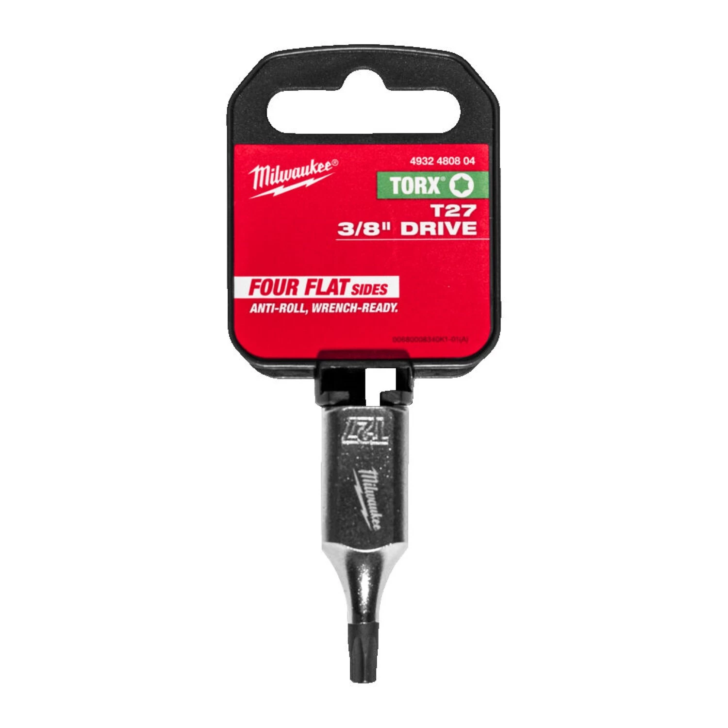 Milwaukee 4932480804 Douille à embout - 3/8" FOUR FLAT - Torx 27