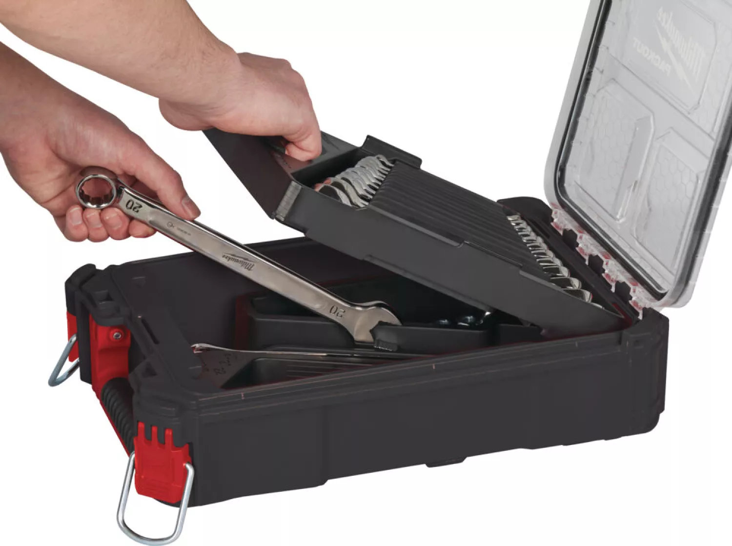 Milwaukee 4932498141 15-delig Ringsteeksleutelset MAXBITE™ - in PACKOUT™ compact organiser - 8-22mm-image