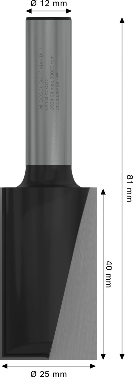 Bosch 2608628469 Vingerfrees met verlenging - 2 snijvlakken - Hardmetaal - 25x40mm-image