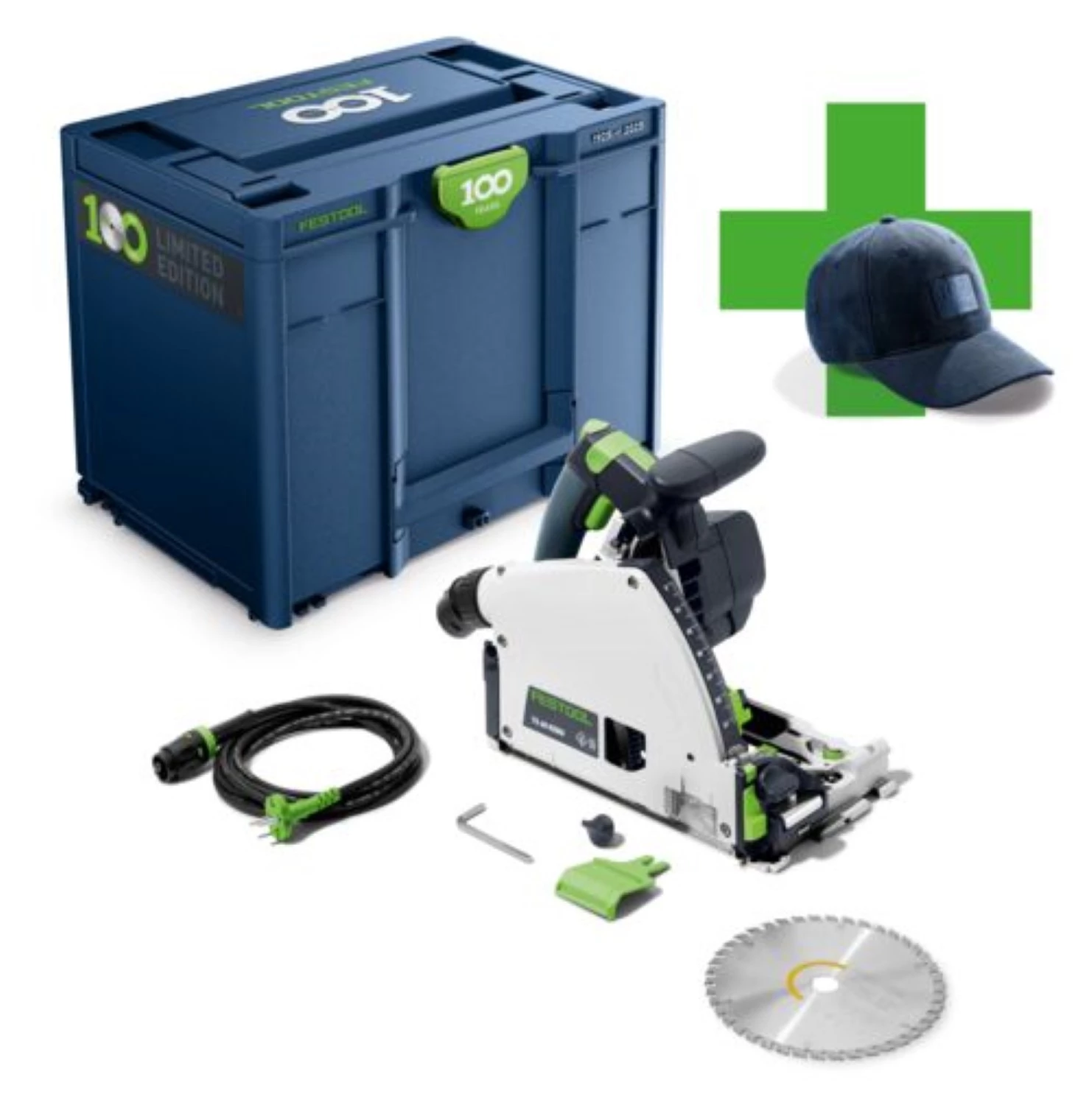 Festool TS 60 KEBQ-Plus 100Y Limited Edition Invalcirkelzaag in Systainer - 1500W - 168 mm-image