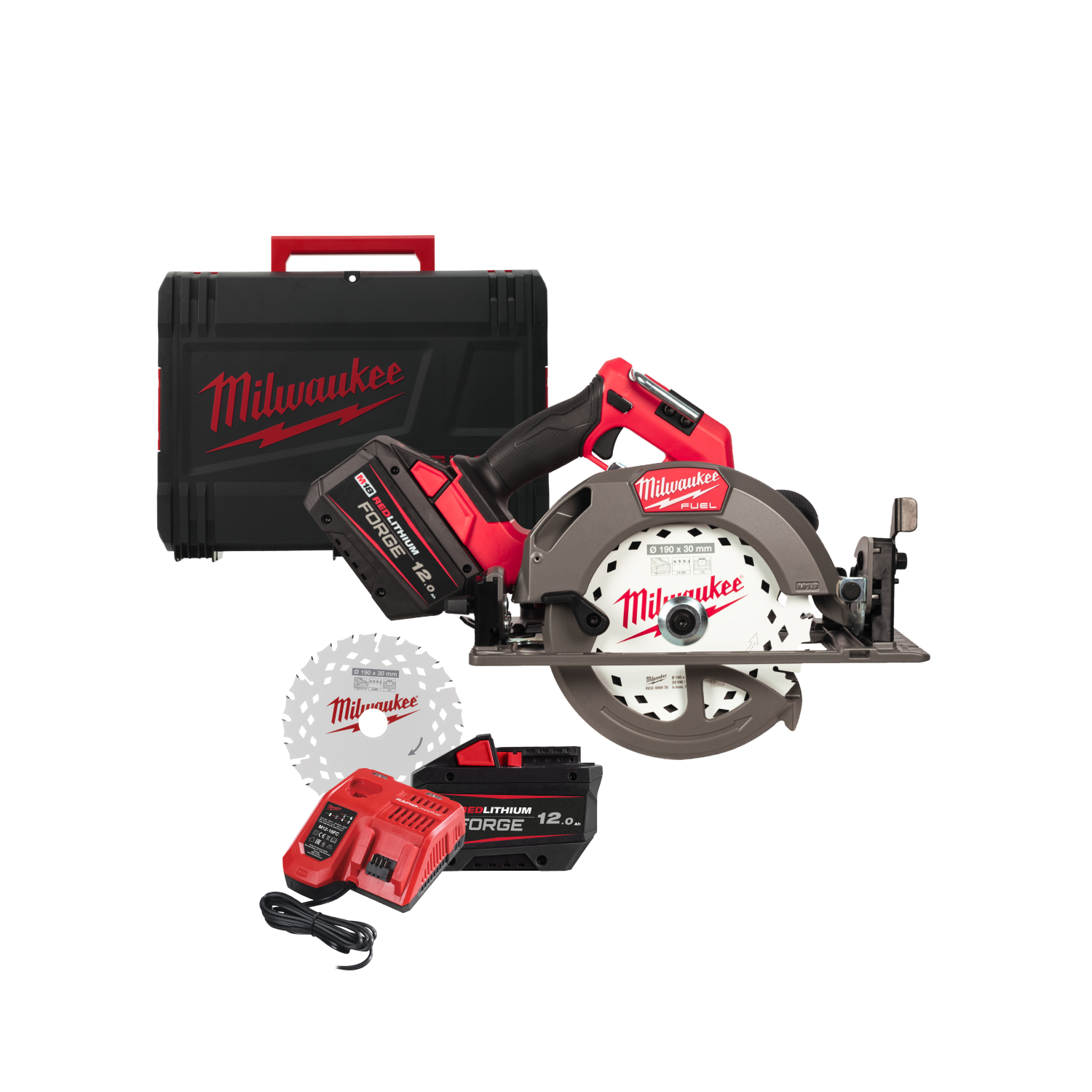 Milwaukee M18 FCS66GR3-121C 18V Li-ion accu Cirkelzaag set (1x M18 FB12 accu) in transportkoffer - 190mm-image