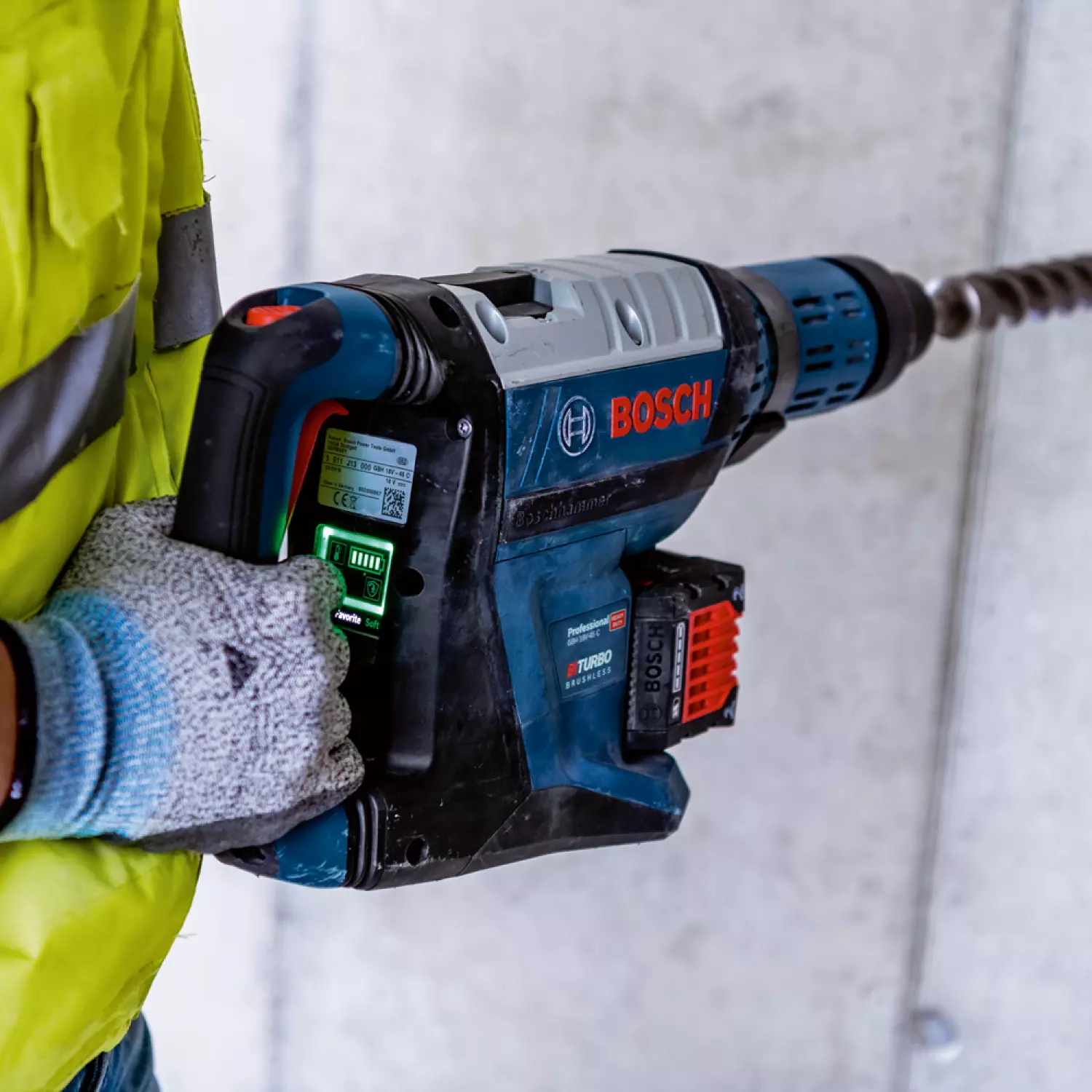 Bosch GBH 18V-45 C - Marteau-perforateur sans fil Li-Ion 18V (machine seule) SDS-max - dans mallette - 12,5 J-image