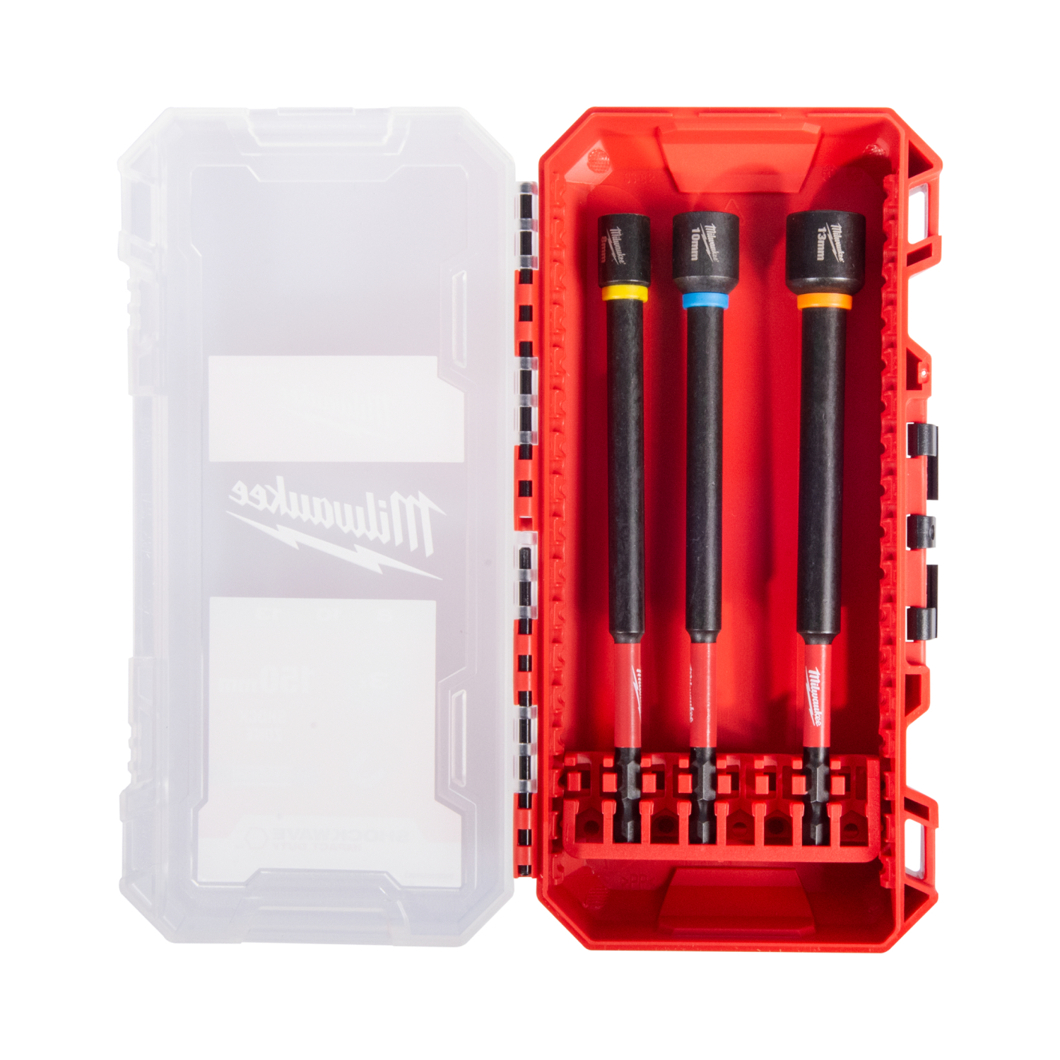 Milwaukee 4932499426 SHOCKWAVE Jeu long d'embouts magnétiques PACKOUT Ready Box (8/10/13 x 150 mm)-image