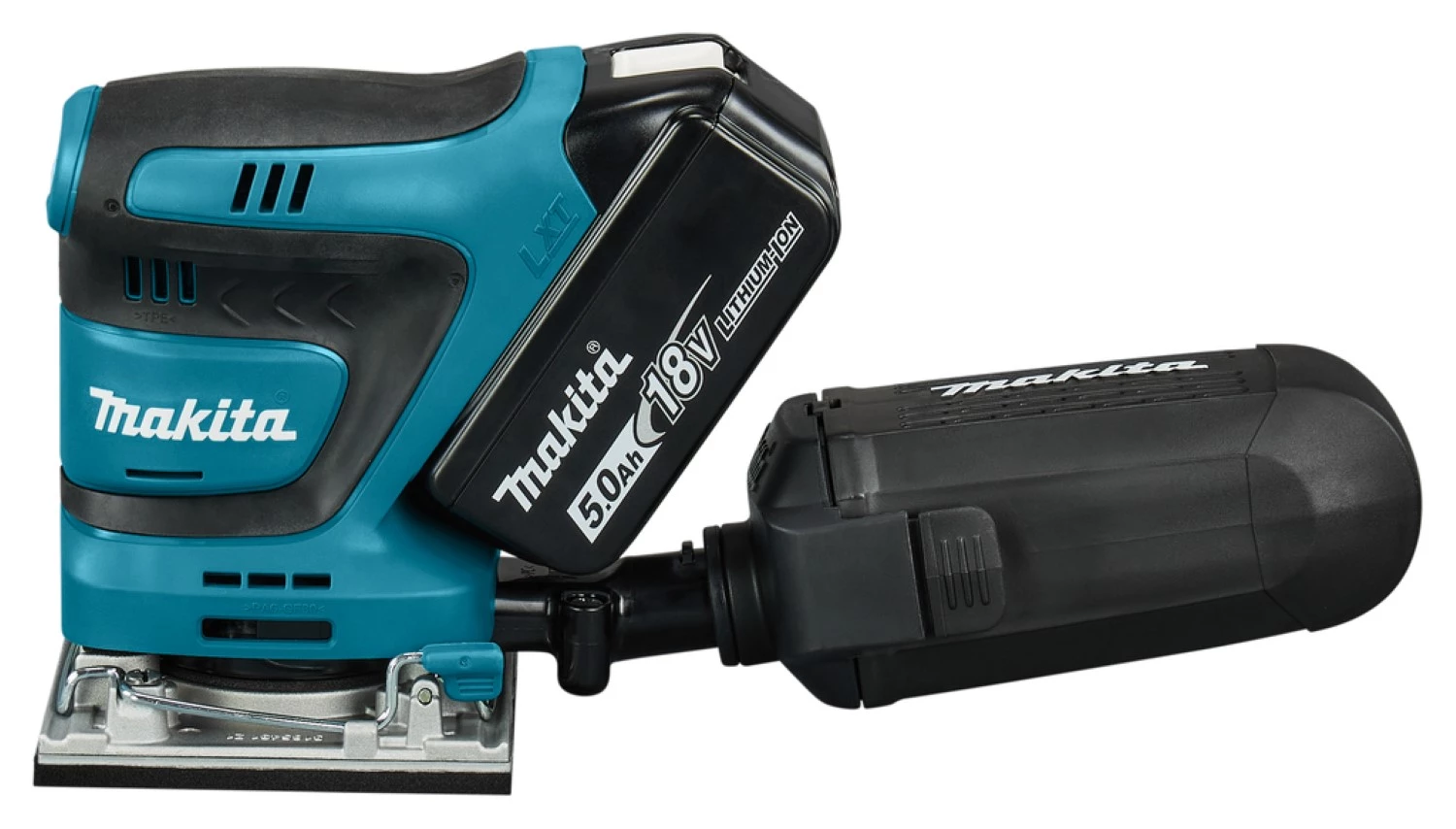 Makita DBO482RTJ LXT 18V Li-ion Accu Handpalm vlakschuurmachine set (2x 5,0 Ah) in Mbox-image