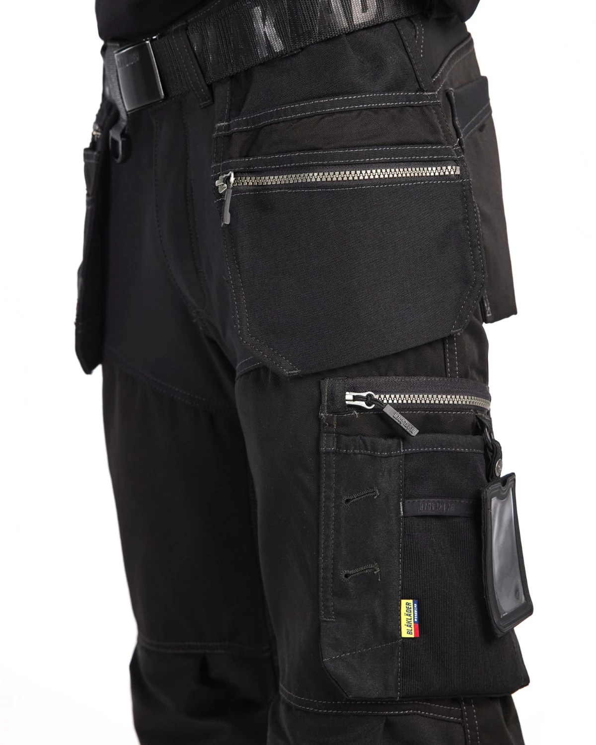 Blåkläder 1599 Pantalon de travail avec empiècements stretch et poches à clous - noir - taille 46 (S)-image