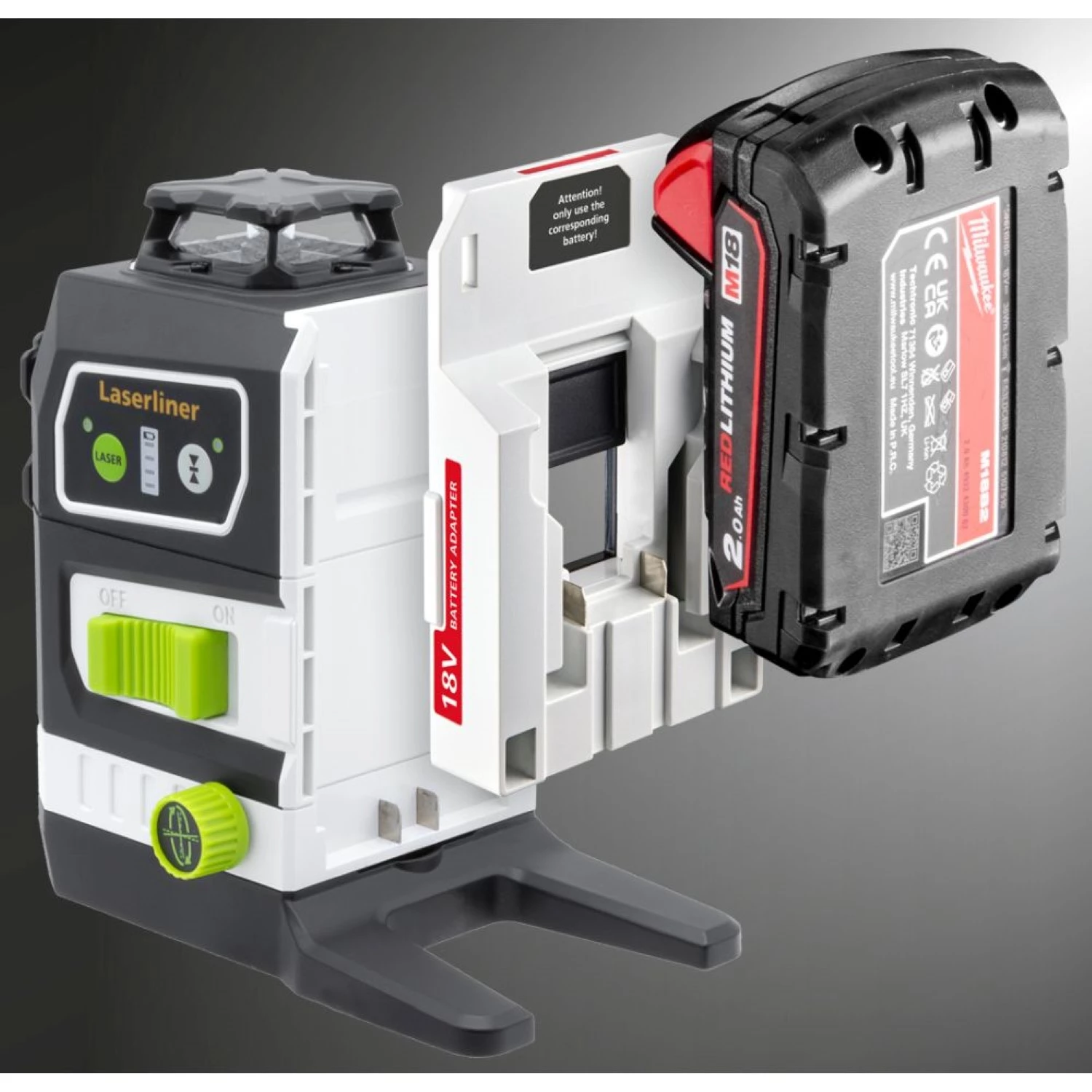 Laserliner PowerPlane 3G Multi-18V batterij adapter voor Milwaukee-image
