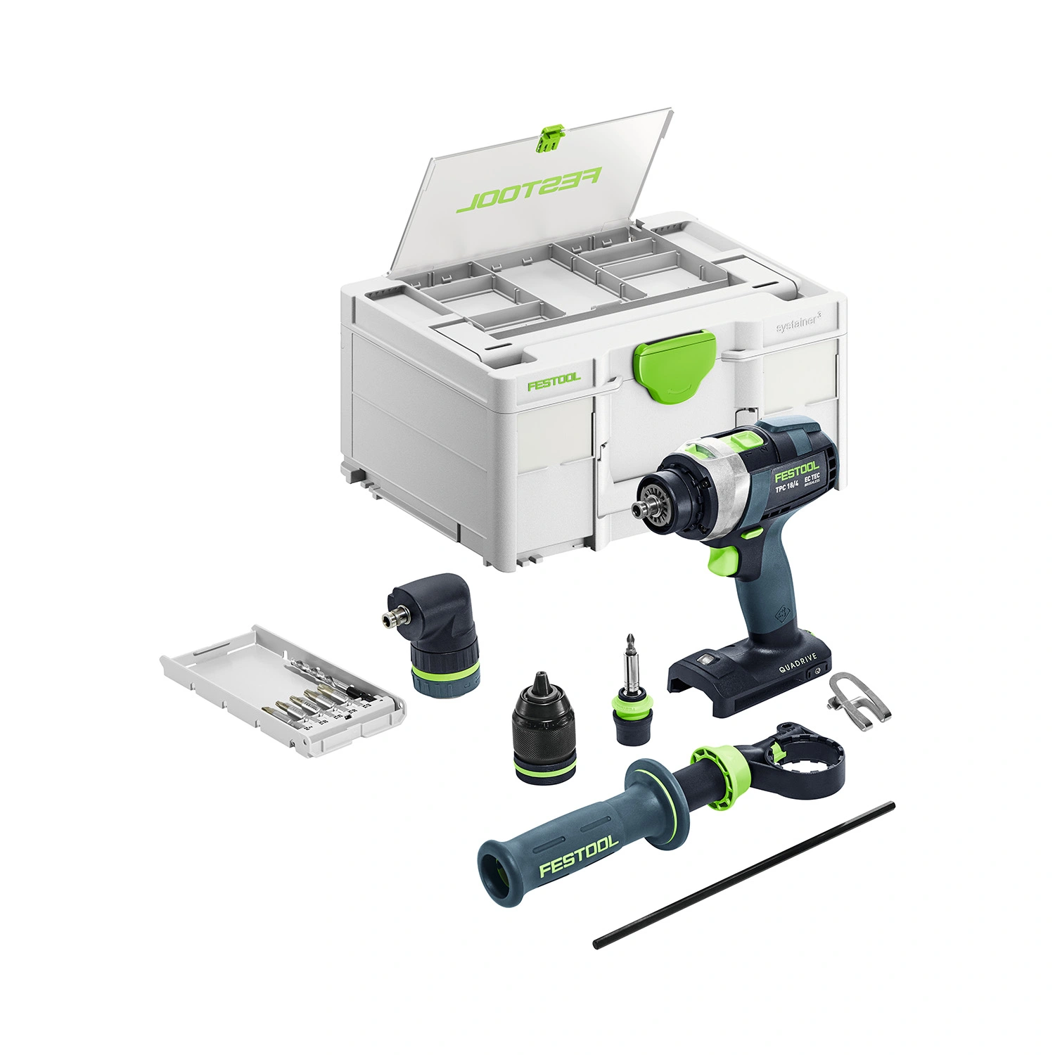 Festool TPC 18/4 I-Basic-Set 18V Li-Ion accu klopboormachine body incl. accessoires in systainer - 75Nm