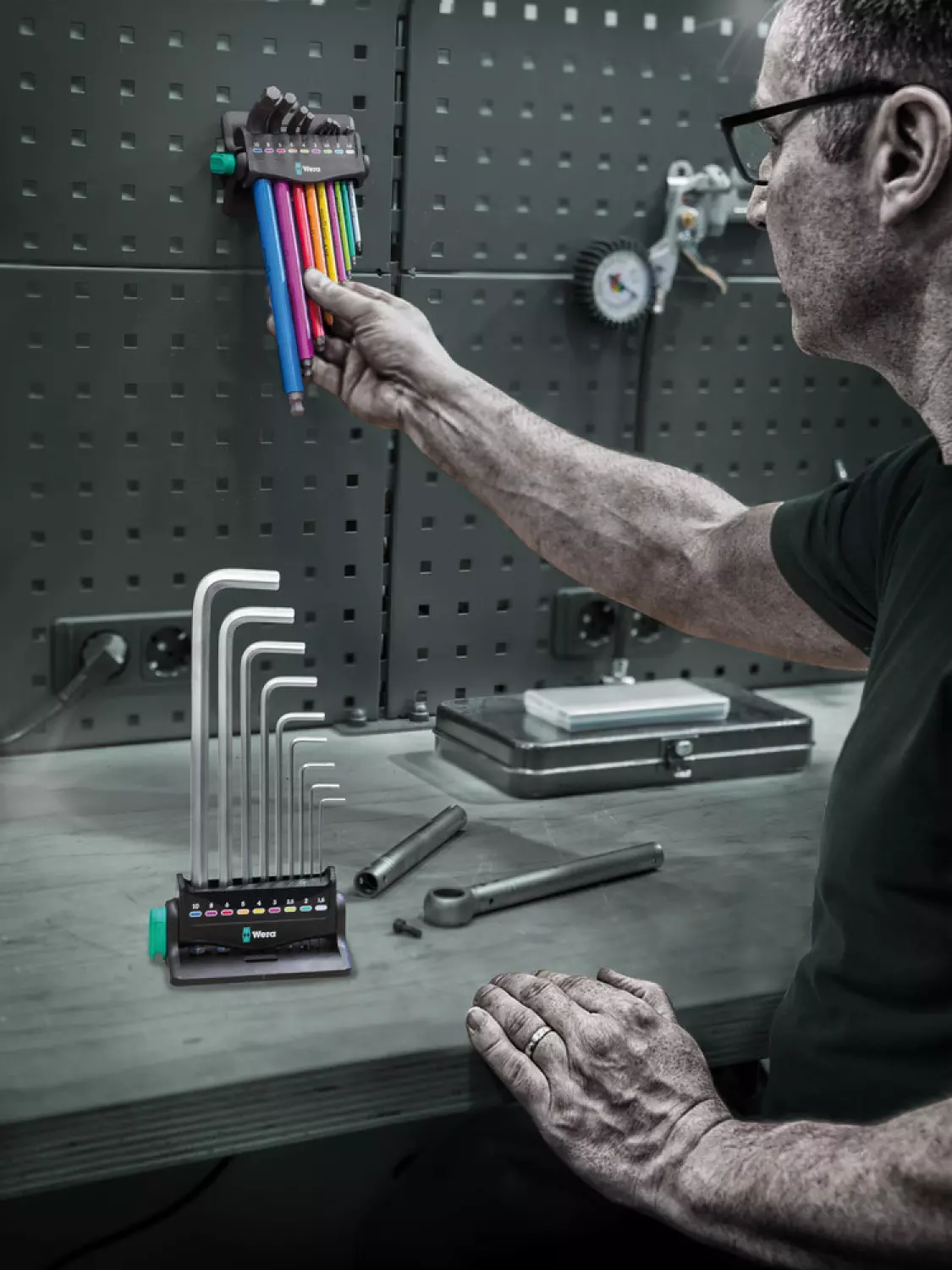 Wera 05133165001 10-delig 950/9 Hex-Plus multicolour 3 Blacklaser Inbussleutelset - 1,5-10mm-image