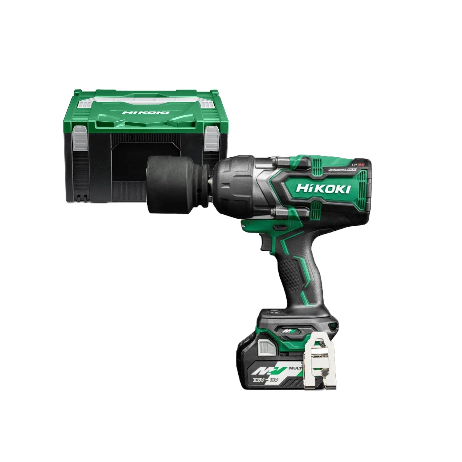 HiKOKI WR36DFWRZ Clé à chocs Accu - 3/4"- 36V incl. 2x 2,5Ah batteries et chargeur dans HSC III-image