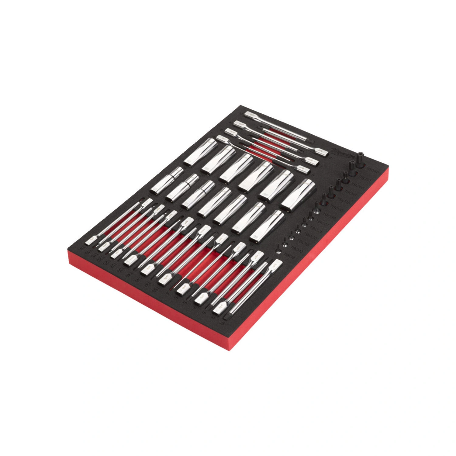 Milwaukee 4932502081 51-delige Doppen en bitdoppenset - in foam inlay - 1/4” + 3/8” + 1/2"