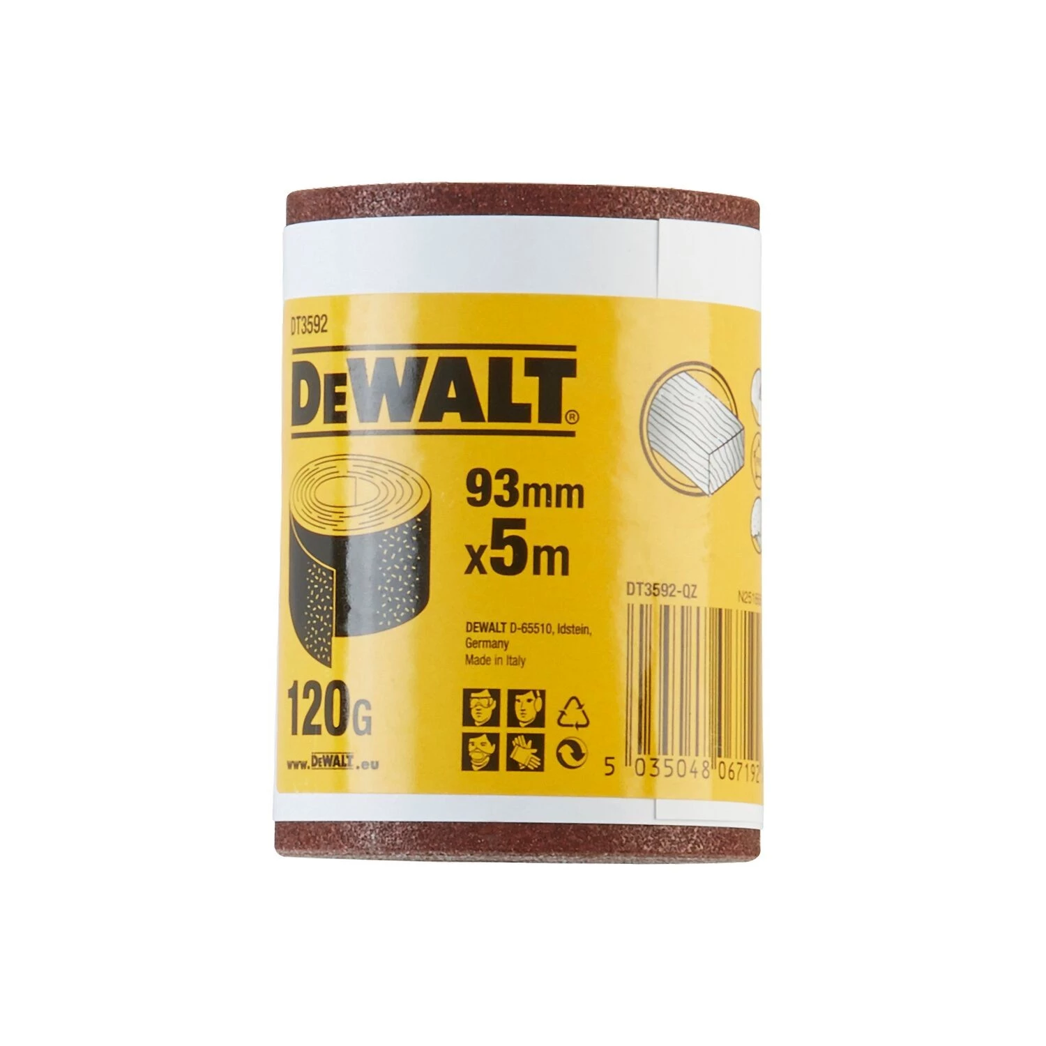 DeWALT DT3592 Papier abrasif - K120 - rouleau de 5 mètres - 93 mm-image