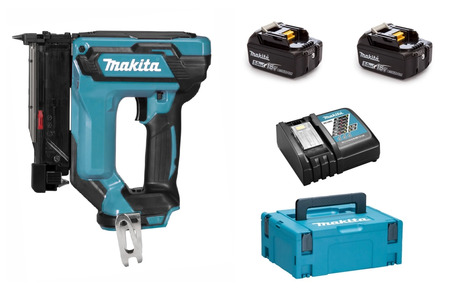 Makita DPT353RTJ Cloueuse de finition sans-fil - 18V Li-ion - 2 batteries 5,0 Ah - MAKPAC-image