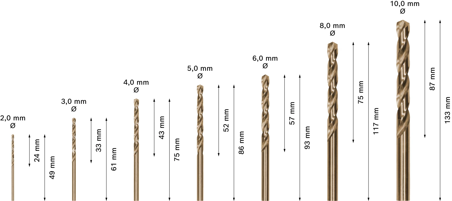 Bosch 2608589295 - Set 7 pièces foret à métaux Robust Line HSS-G 135° 2; 3; 4; 5; 6; 8; 10 mm-image