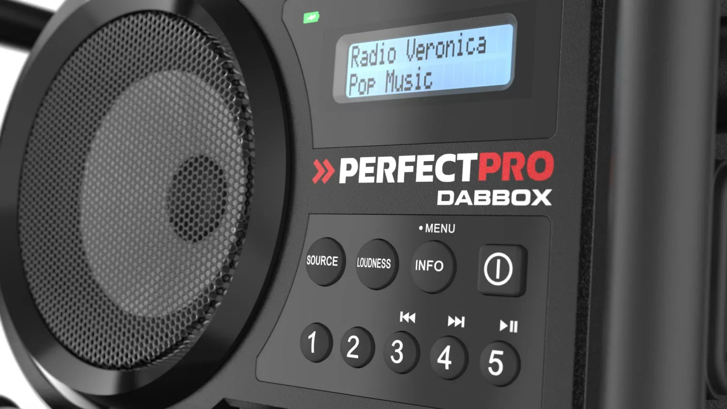 PerfectPro DBX3 DABBOX Bouwradio FM RDS - DAB+ - bluetooth - AUX-in - werkt op netstroom en batterijen-image