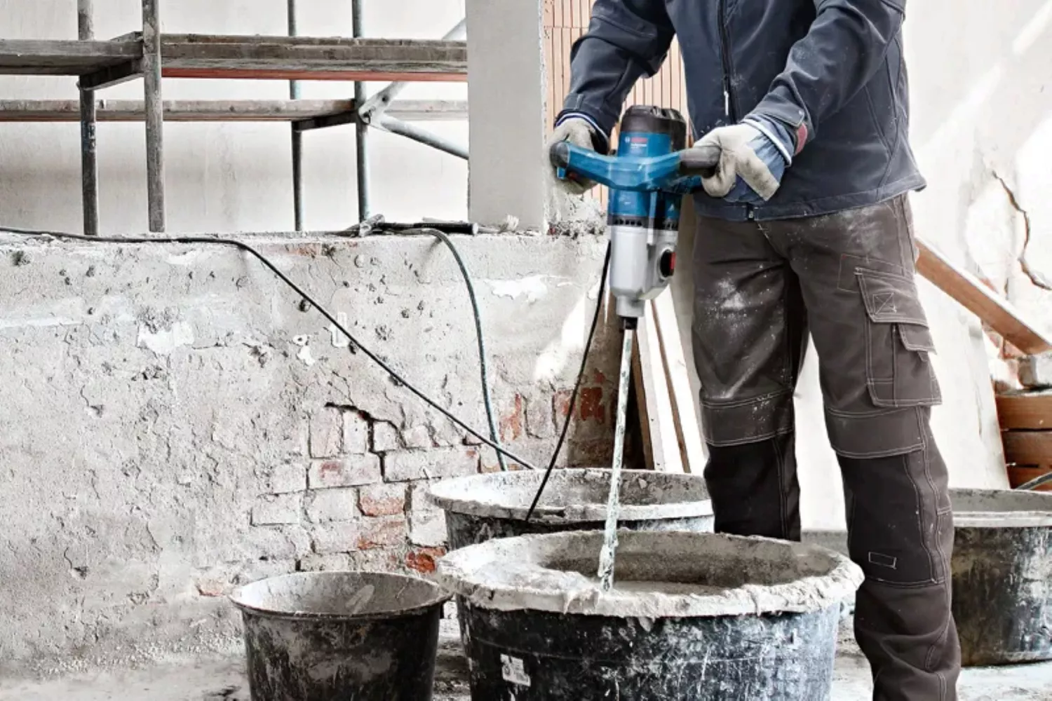 Bosch GRW 140 Mélangeur avec garde de mélange 140 mm - 1400 W - M14-image