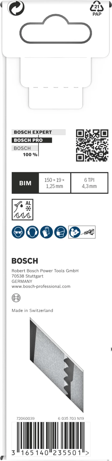 Bosch PRO S611DF Lame de scie sabre pour démolition de fenêtres - 150 mm - bois/aluminium (5 pièces)-image