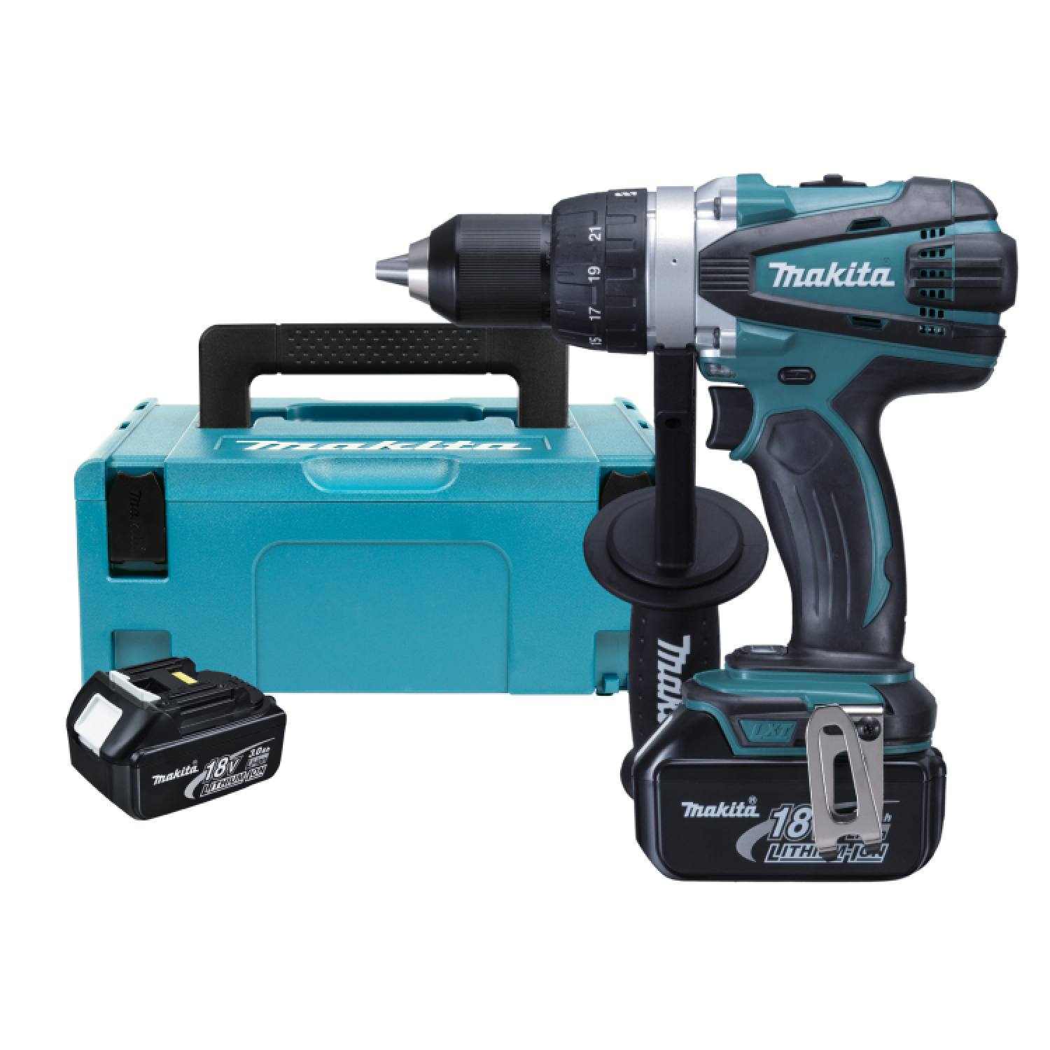 Makita BDF458RFJ Perceuse visseuse à batteries 18V Li-Ion set (2x batterie 3.0Ah) dans MAKPAC-image