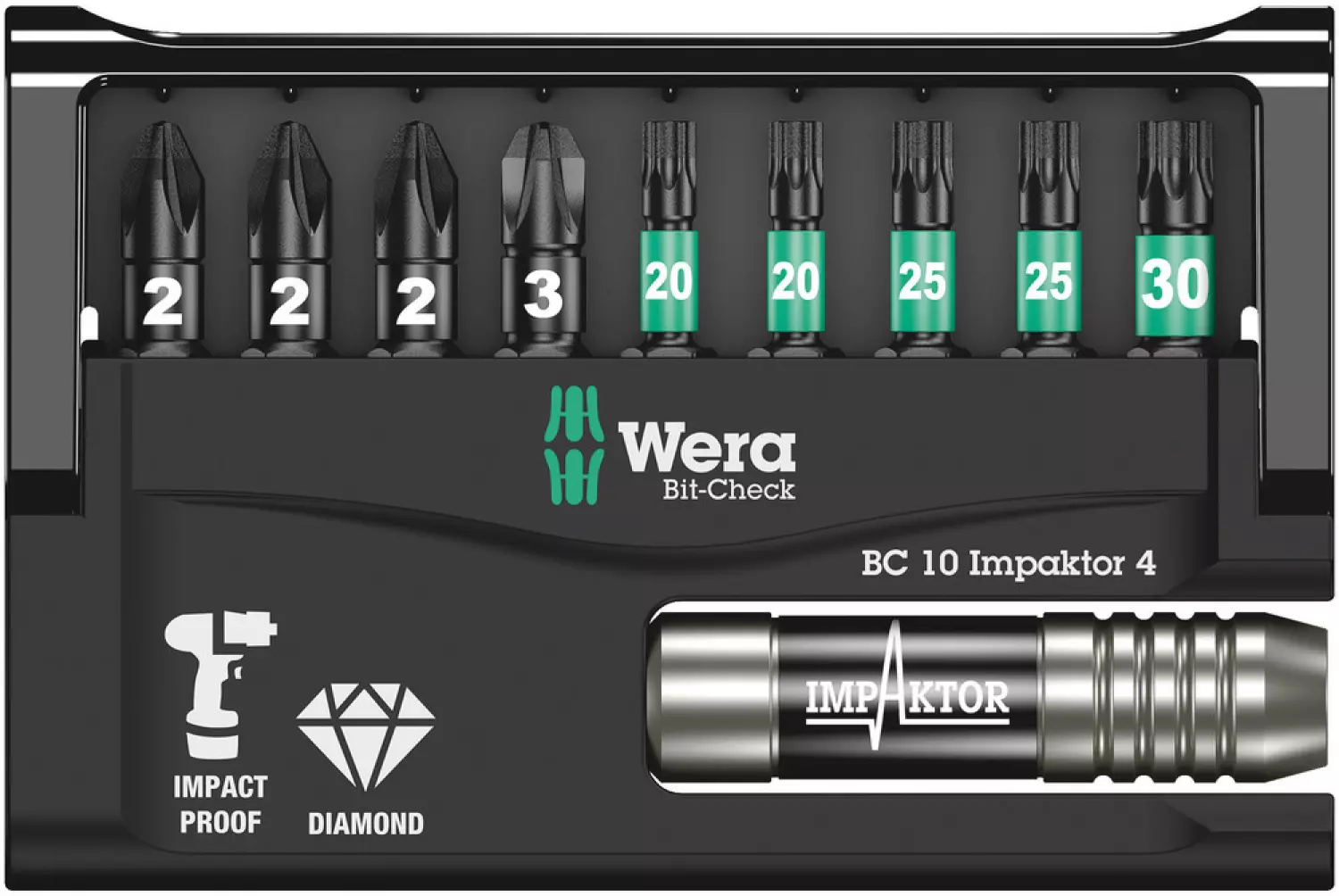 Wera 5057417001 10-delige Bit-Check Impaktor Bitset-image
