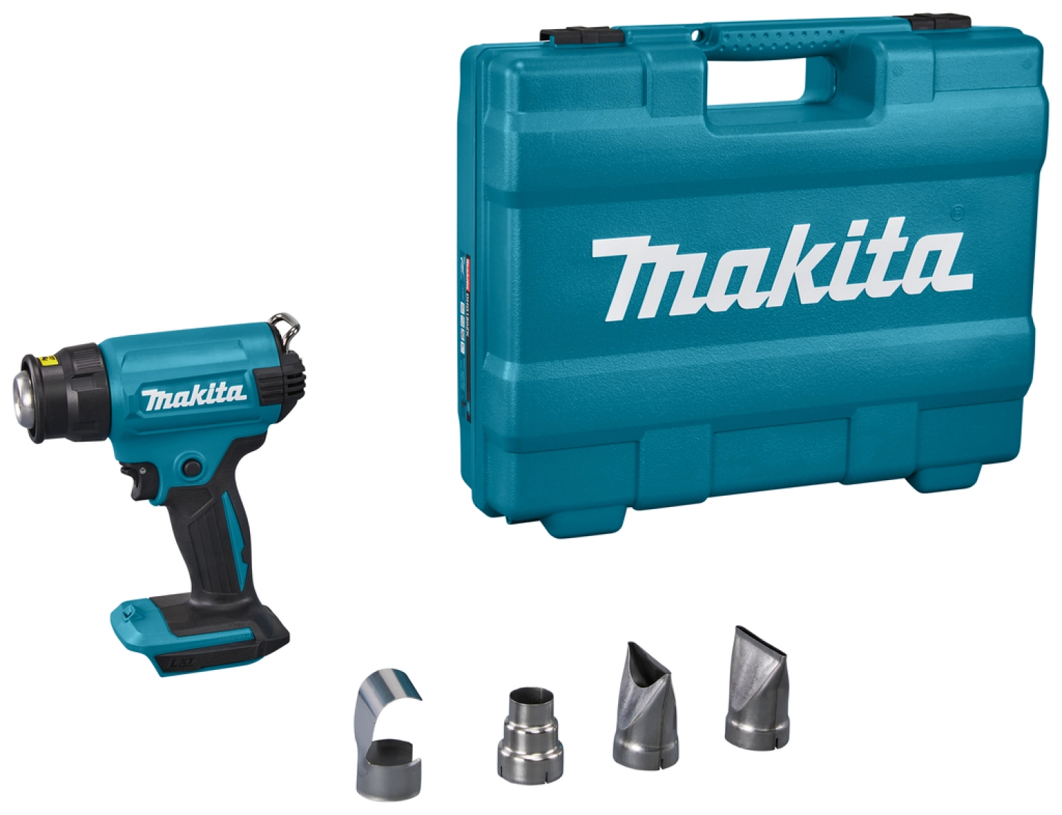 Makita DHG180ZK Pistolet à air chaud – Machine seule - 18V Li-ion - Avec accessoires - dans coffret-image