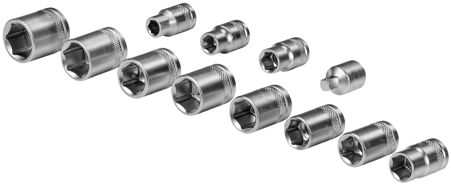 Brüder Mannesmann M29116 61-delige Ratel- en doppenset - 1/4” + 3/8”