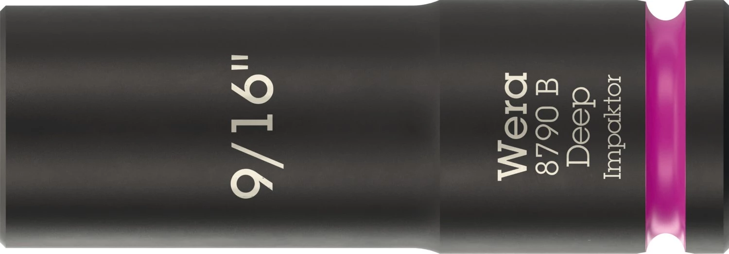 Wera 05005569001 8790 B Impaktor Deep Longue douille à choc - 9/16 » - hexagonale - 63 mm-image