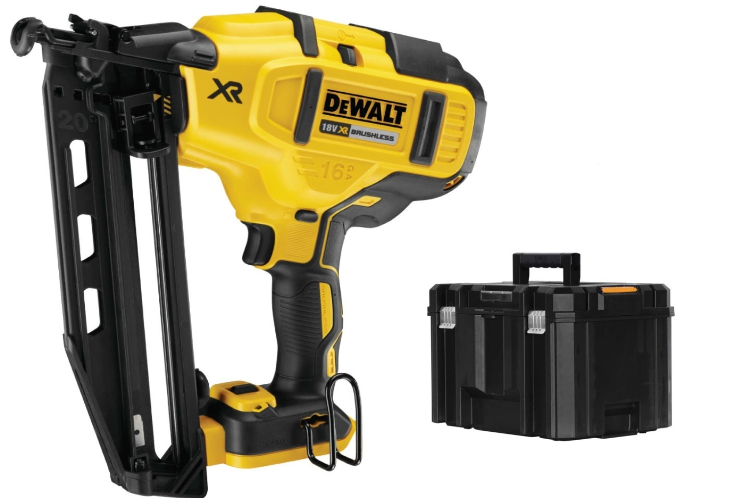 DeWALT DCN660NT Cloueur de finition sans fil 18V Li-Ion (machine seule) dans TSTAK - moteur brushless - 16 Gauge - 32-63 mm-image