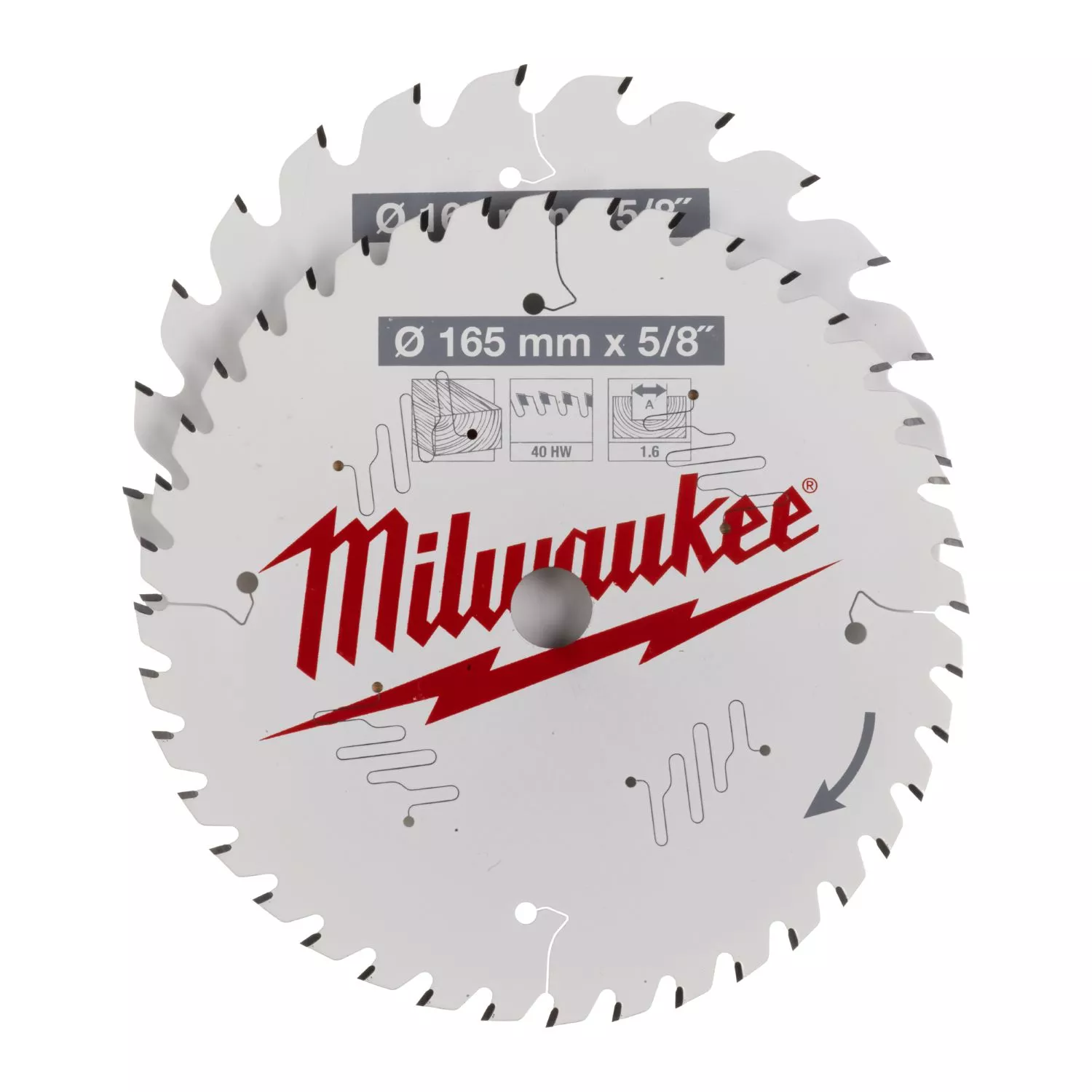 Milwaukee 4932479837 Lame de scie circulaire - 165 x 24T/40T - bois - lot de deux-image