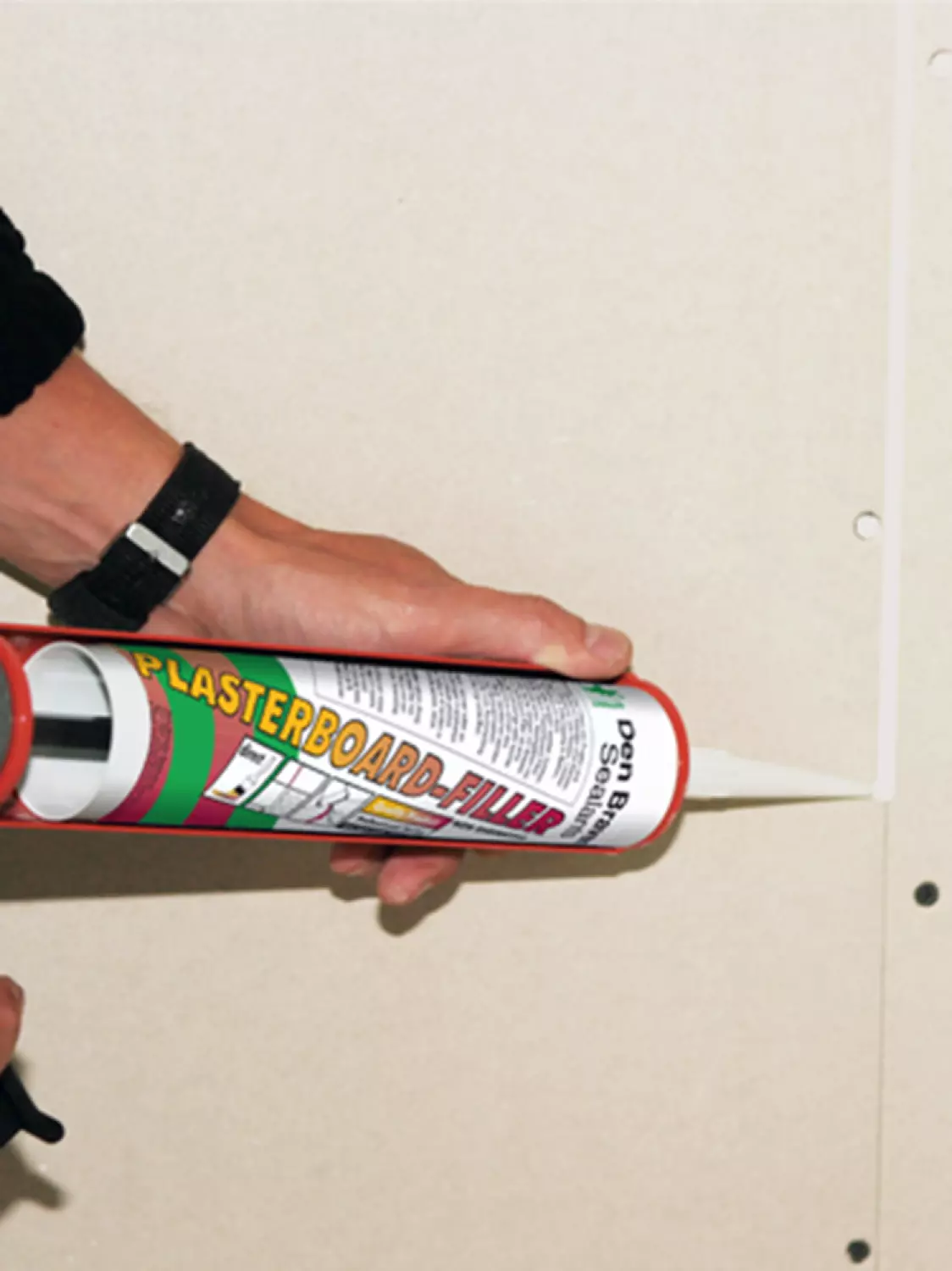 Zwaluw Den Braven 11221202 Enduit de rebouchage pour plaques de plâtre - Blanc - 310 ml-image