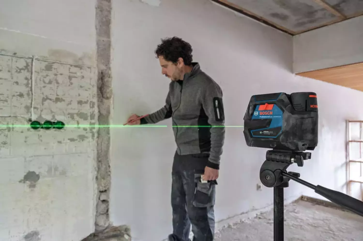 Bosch GCL 12V-50-22 CG 12V accu Niveau-laser croisé dans sac (y compris les batteries)-image