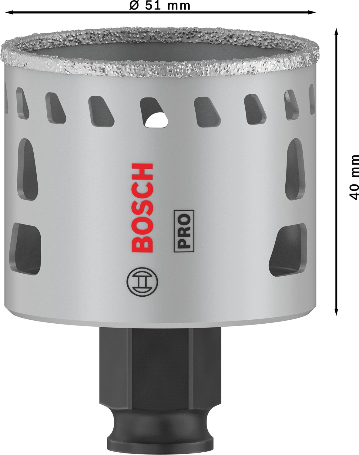 Bosch 2608901562 Scie cloche diamantée PRO Tile PC Plus pour carrelage - 51 mm-image