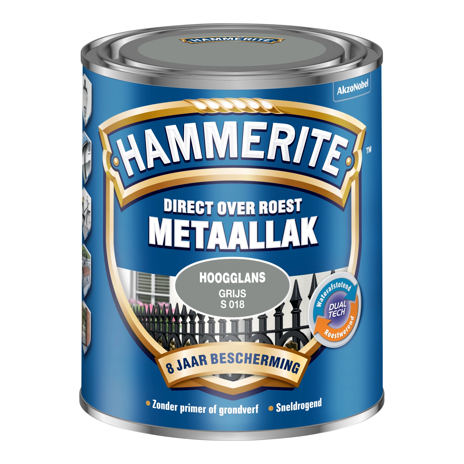 Hammerite Metaallak Hoogglans - Grijs - 750ml-image