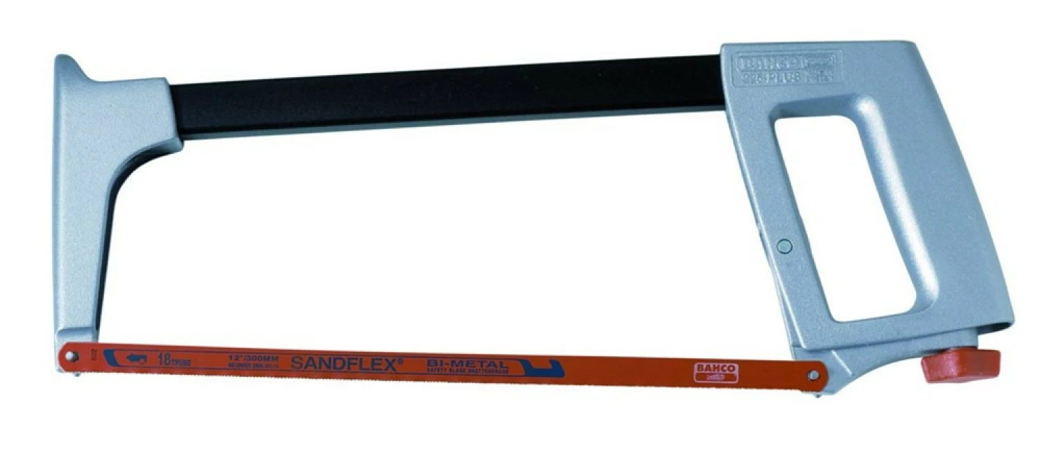 Bahco 225-PLUS - Monture de scie à métaux professionnelle avec poignée en aluminium, 300 mm