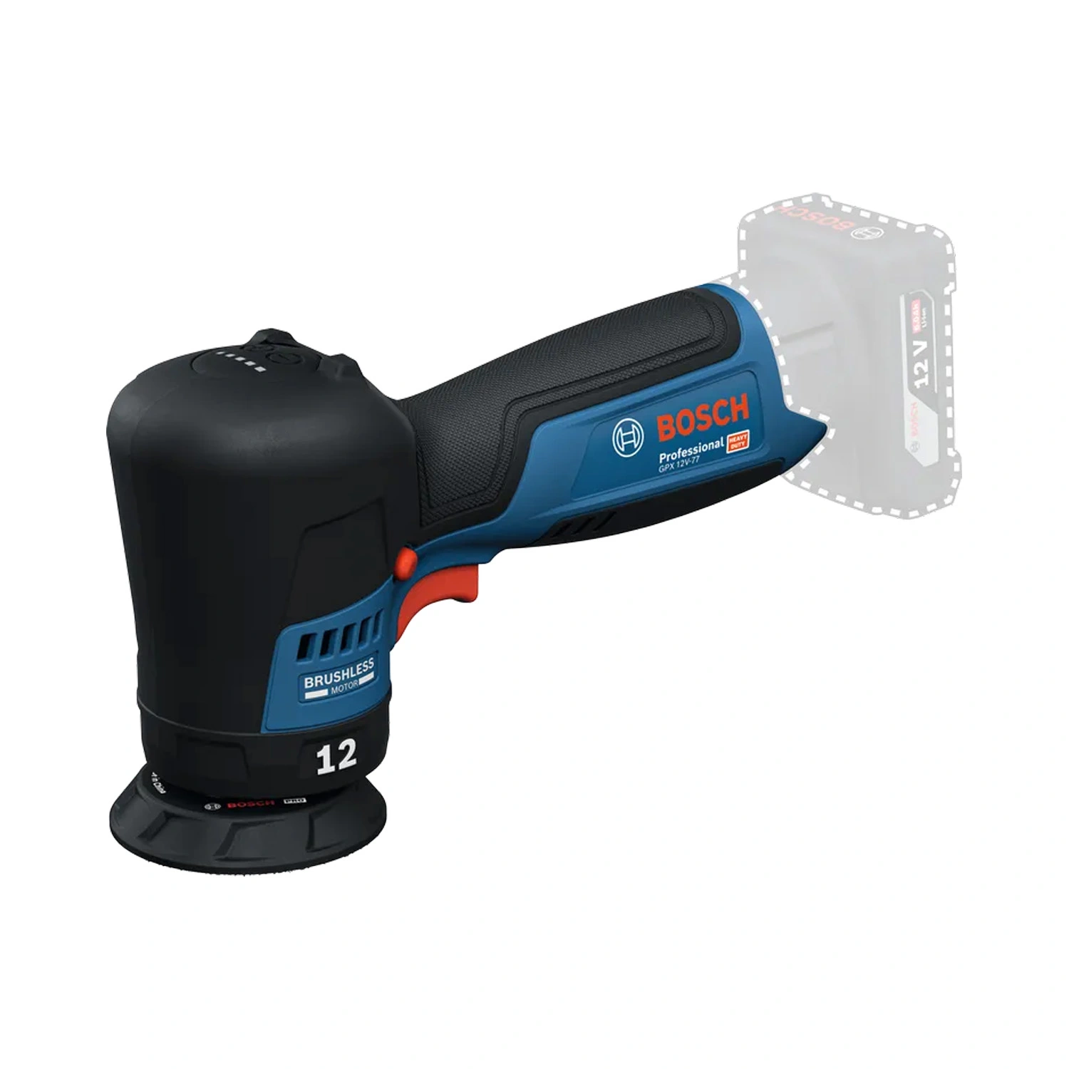 Bosch GPX 12V-77 - Accu Polijstmachine - Body