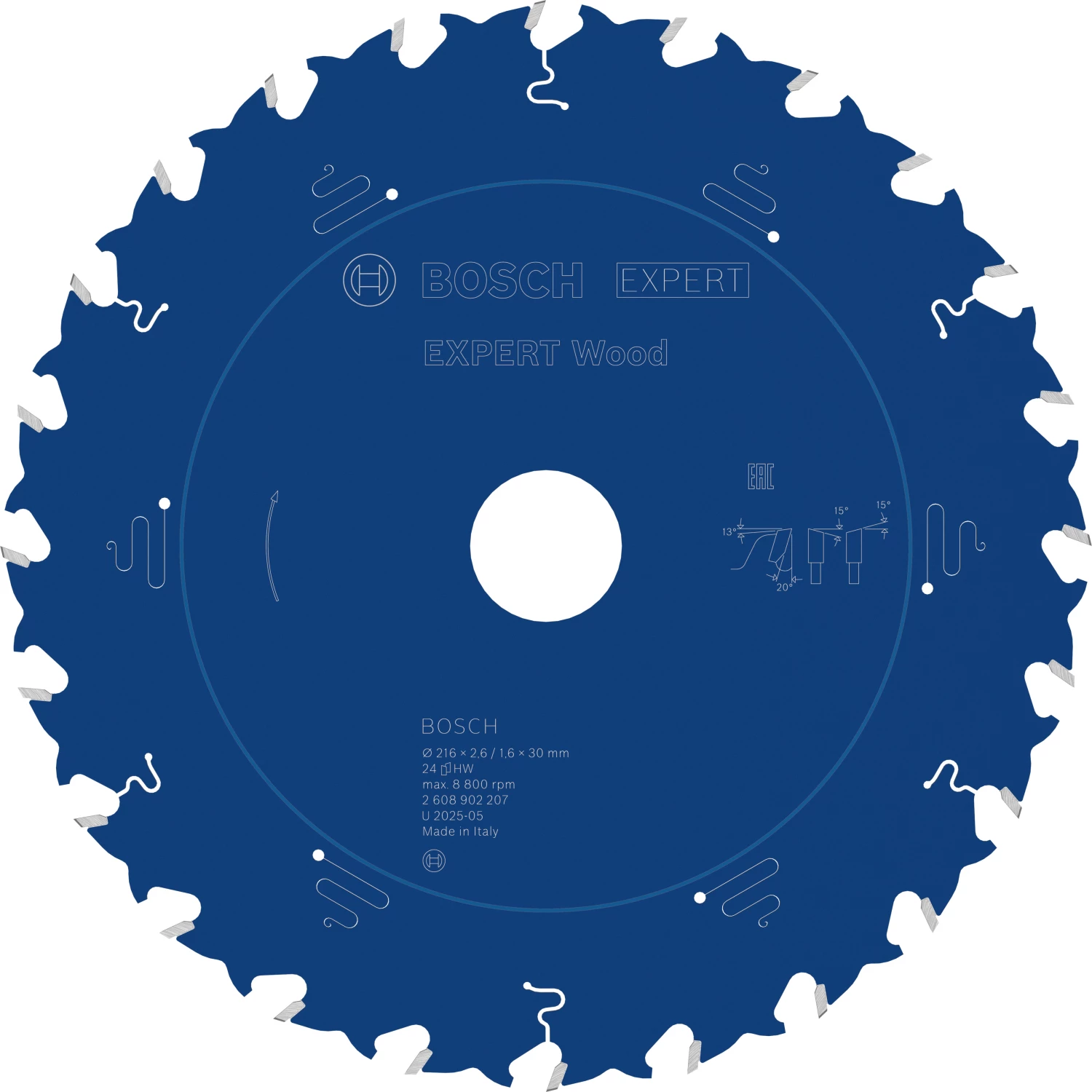Bosch 2608902207 EXPERT tafelzaagblad voor Hout - 216 x 30 x 24T-image