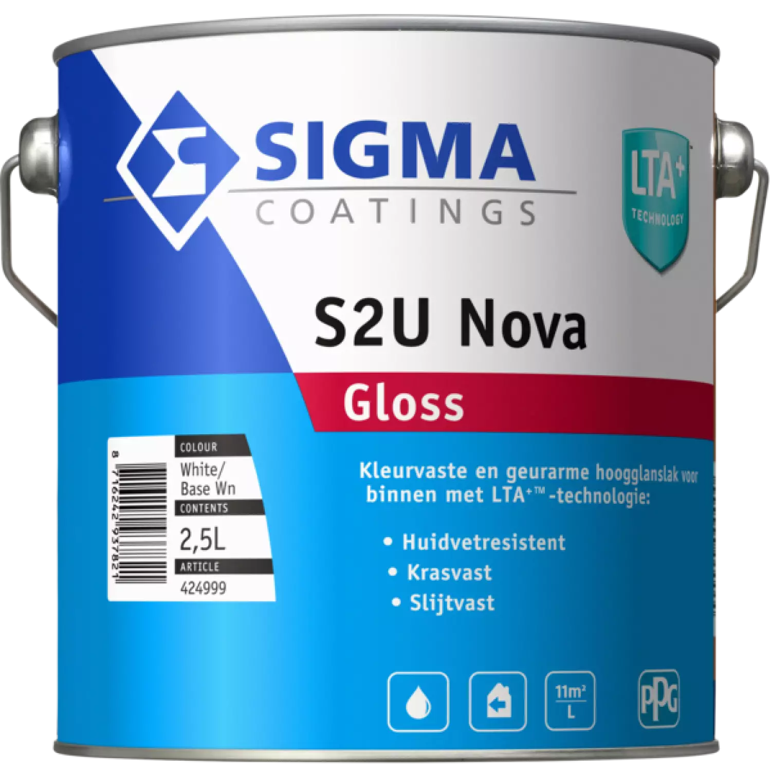 Sigma S2U nova gloss - op kleur gemengd - 2,5 ltr-image