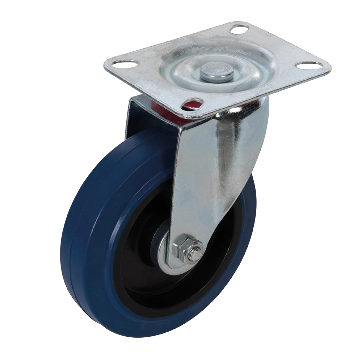 Fixman 200263 Roulette pivotante en caoutchouc - 125 mm - 180 kg - Bleue-image