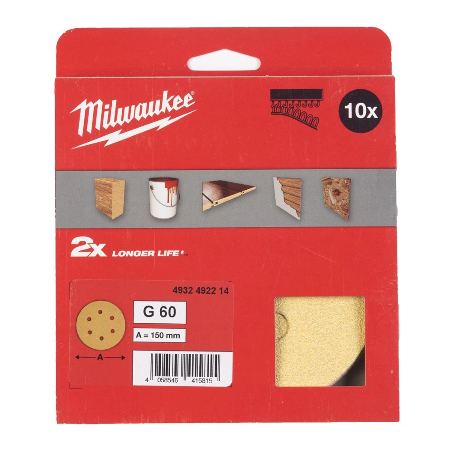 Milwaukee 4932492214 Schuurschijf - 150mm - K60 (10st)-image