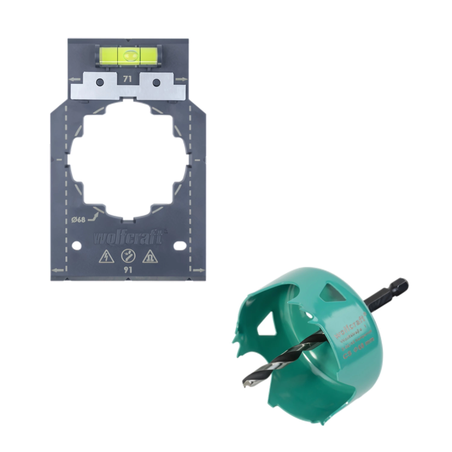 Wolfcraft 5902000 Kit de projet 2 pièces pour boîtes de passage - 76 mm-image