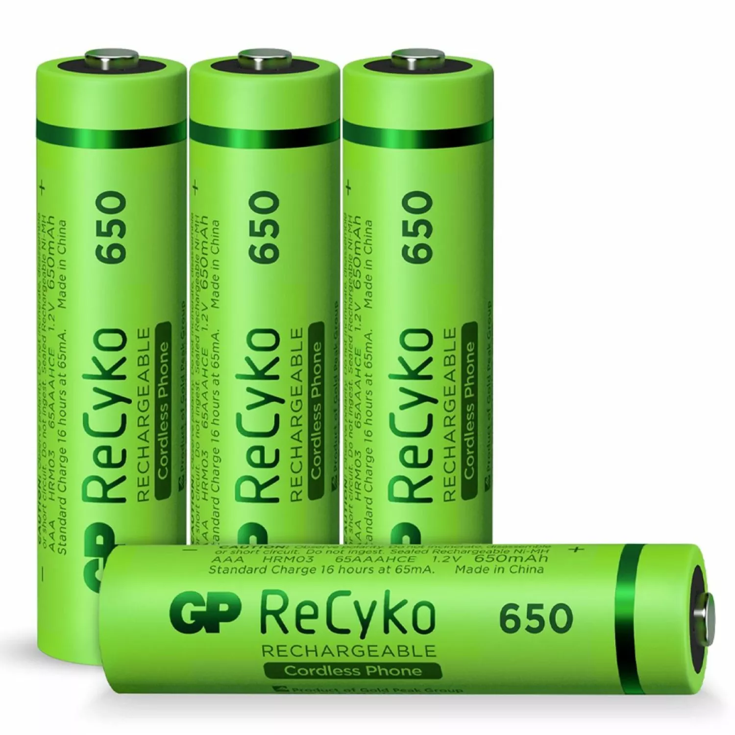 GP NiMH 650 mAh ReCyko Oplaadbaar batterij 1,2V (4st) - AAA - 12065AAAHCE-C4-image