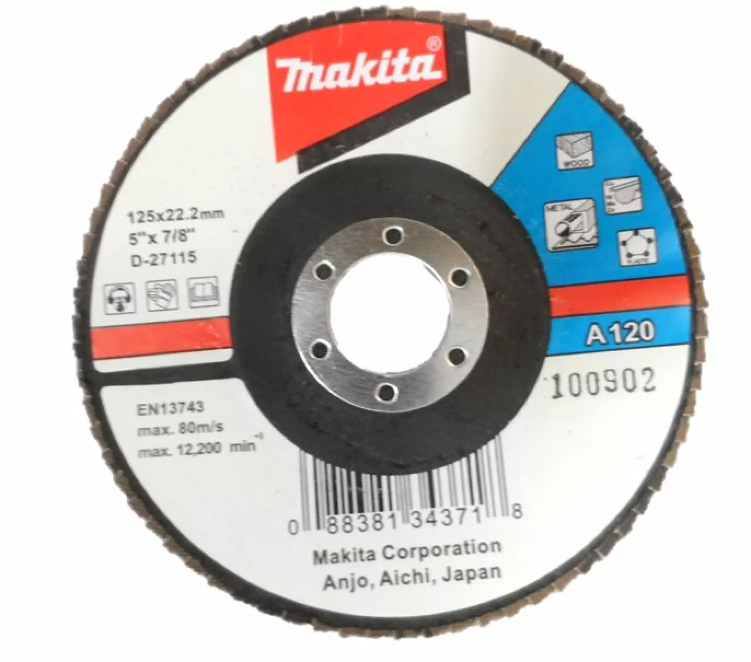 Makita D -27115 Disque en lamel - K120 - 125 mm-image