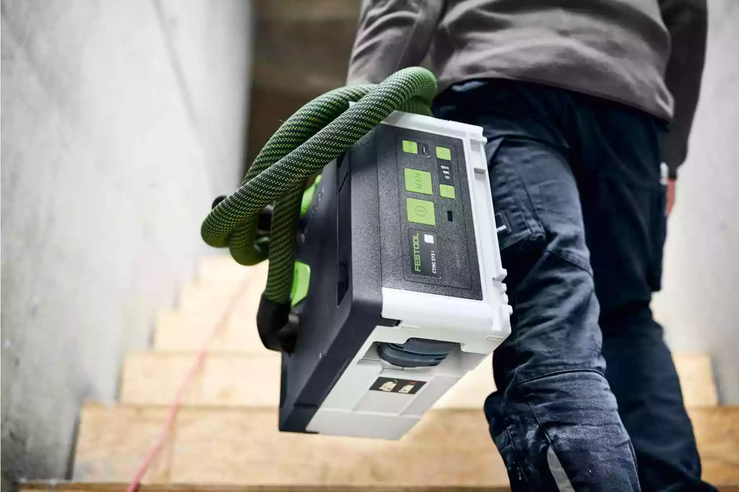 Festool CTLC SYS HPC 4,0 I-Plus 36V (2x18V) Li-Ion accu stofzuiger set (4x 4.0Ah) -2400L/min - L-klasse-image