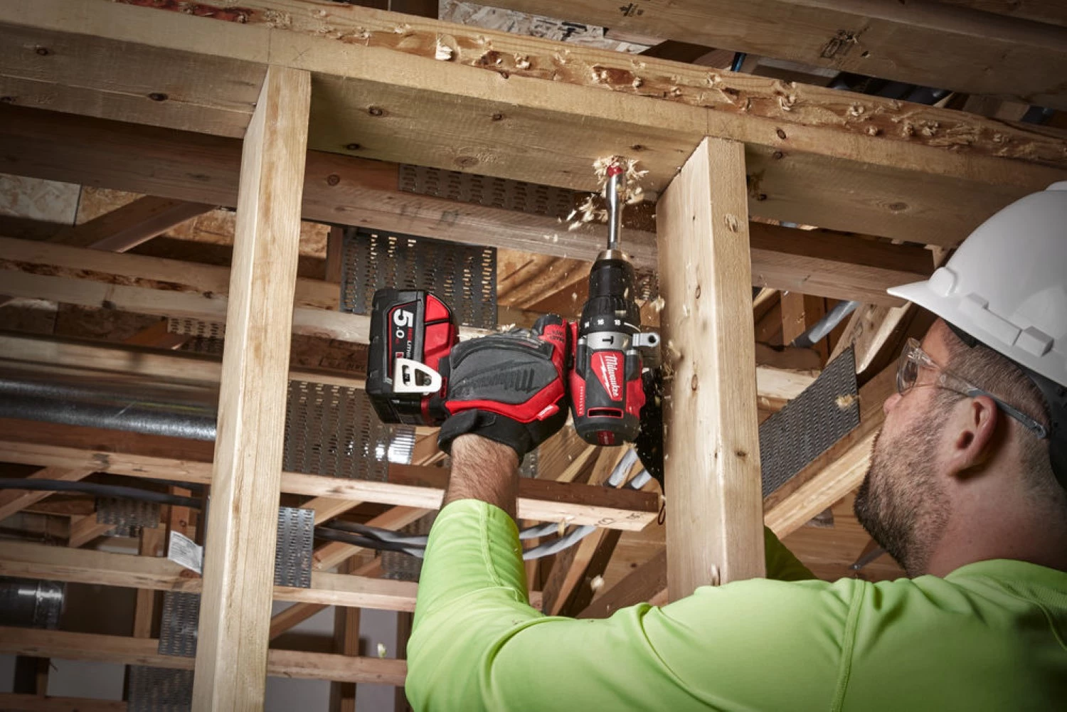 Milwaukee M18 BLPD2-402X Ensemble perceuse / tournevis à percussion sur batterie 18V Li-Ion (2x batterie 4.0Ah) dans un boîtier HD - sans balai - 82Nm-image