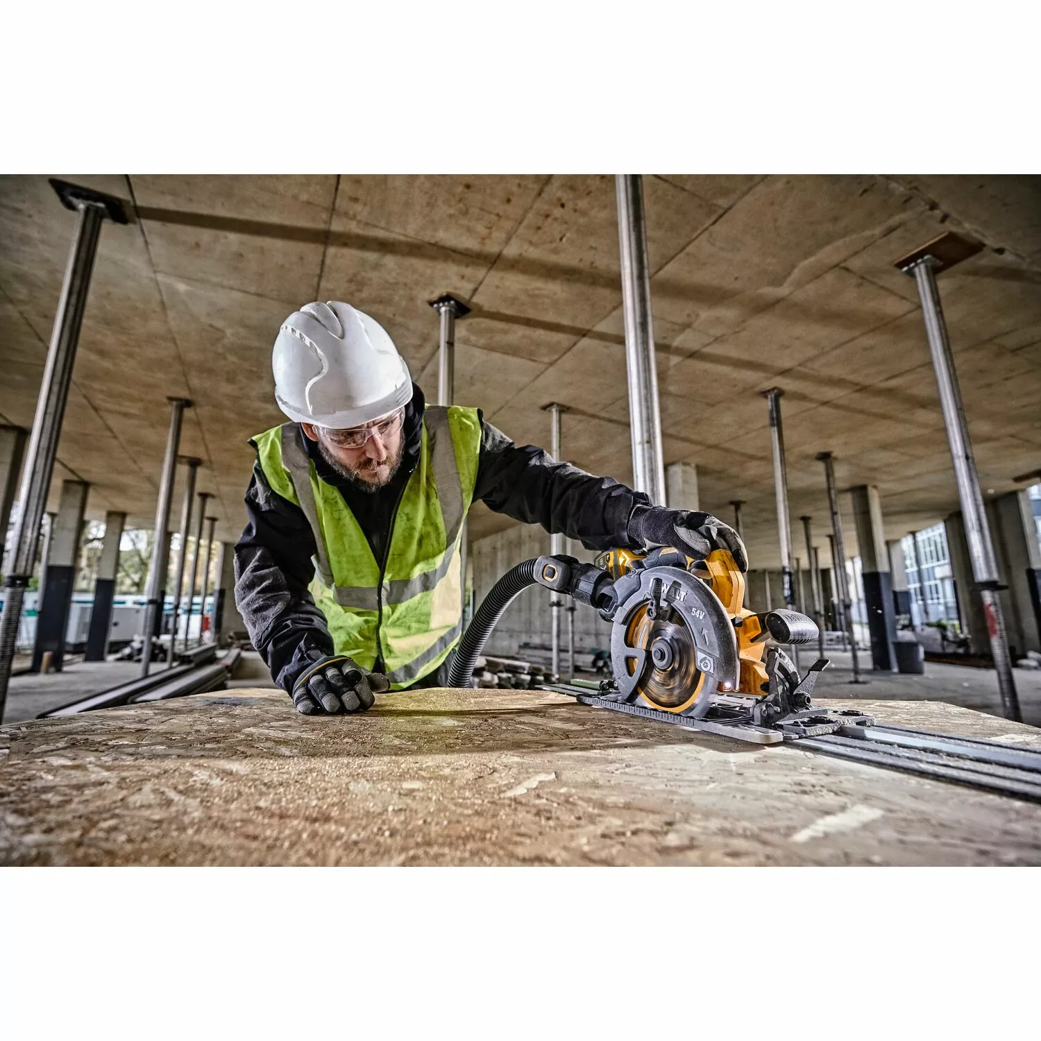 DeWALT DCS579X2-QW 54V Li-ion XR FlexVolt accu cirkelzaag set (2x 9.0Ah) in TSTAK - 190mm - langsgeleider - koolborstelloos-image