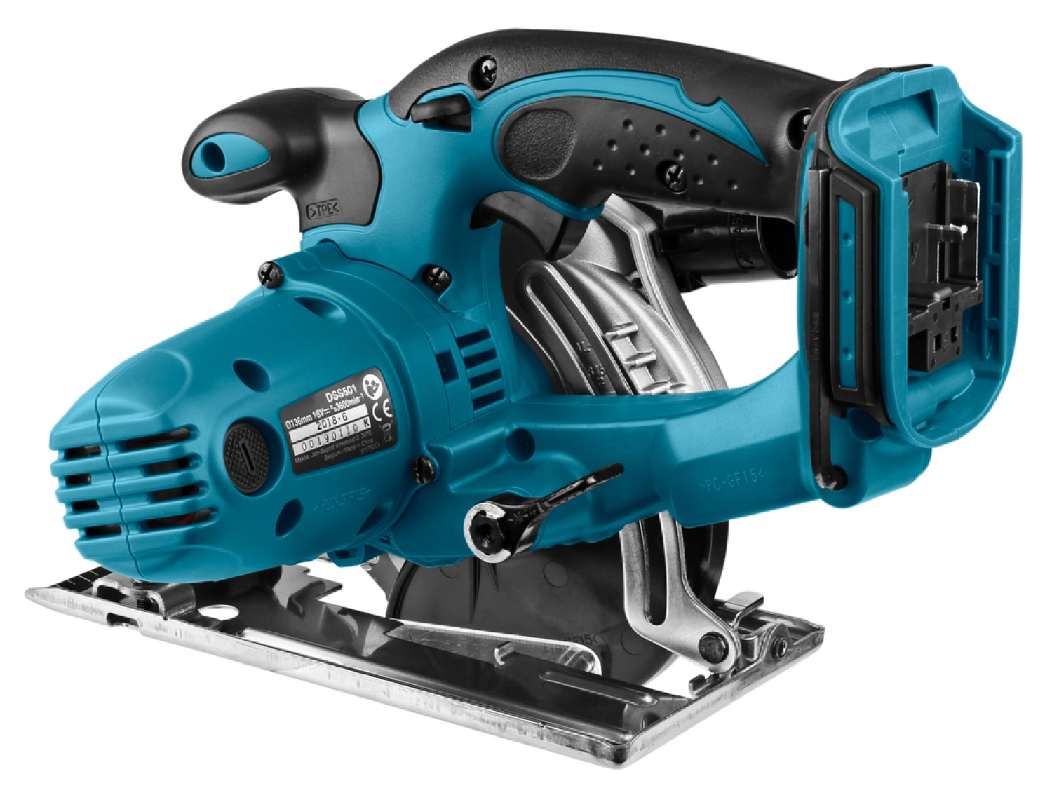 Makita DSS501RFJ Scie circulaire à batteries 18V Li-Ion set (2x batterie 3.0Ah) dans MAKPAC - 136mm-image