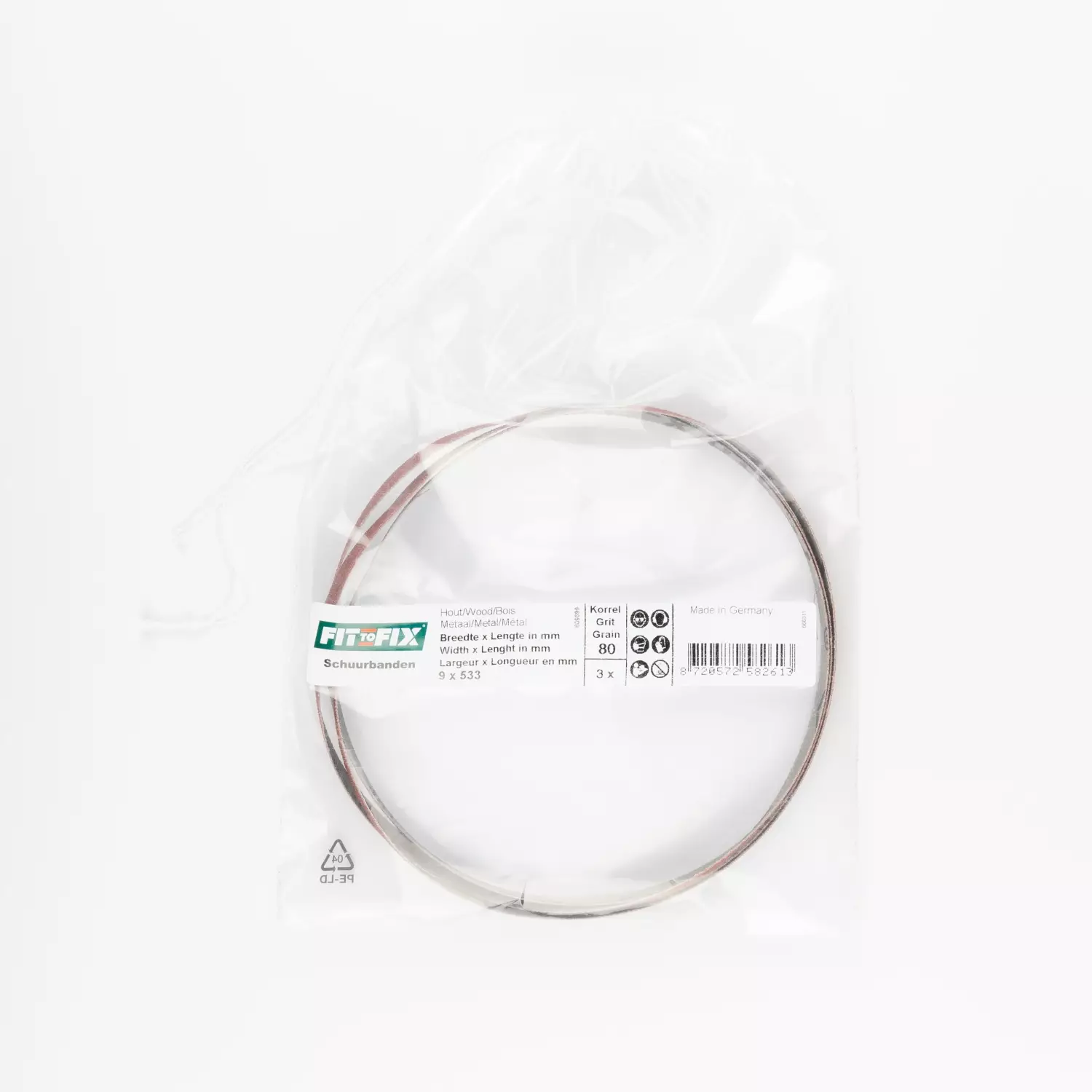 Fit-to-Fix Bande abrasive - P80 - 9x533mm (3pcs)-image