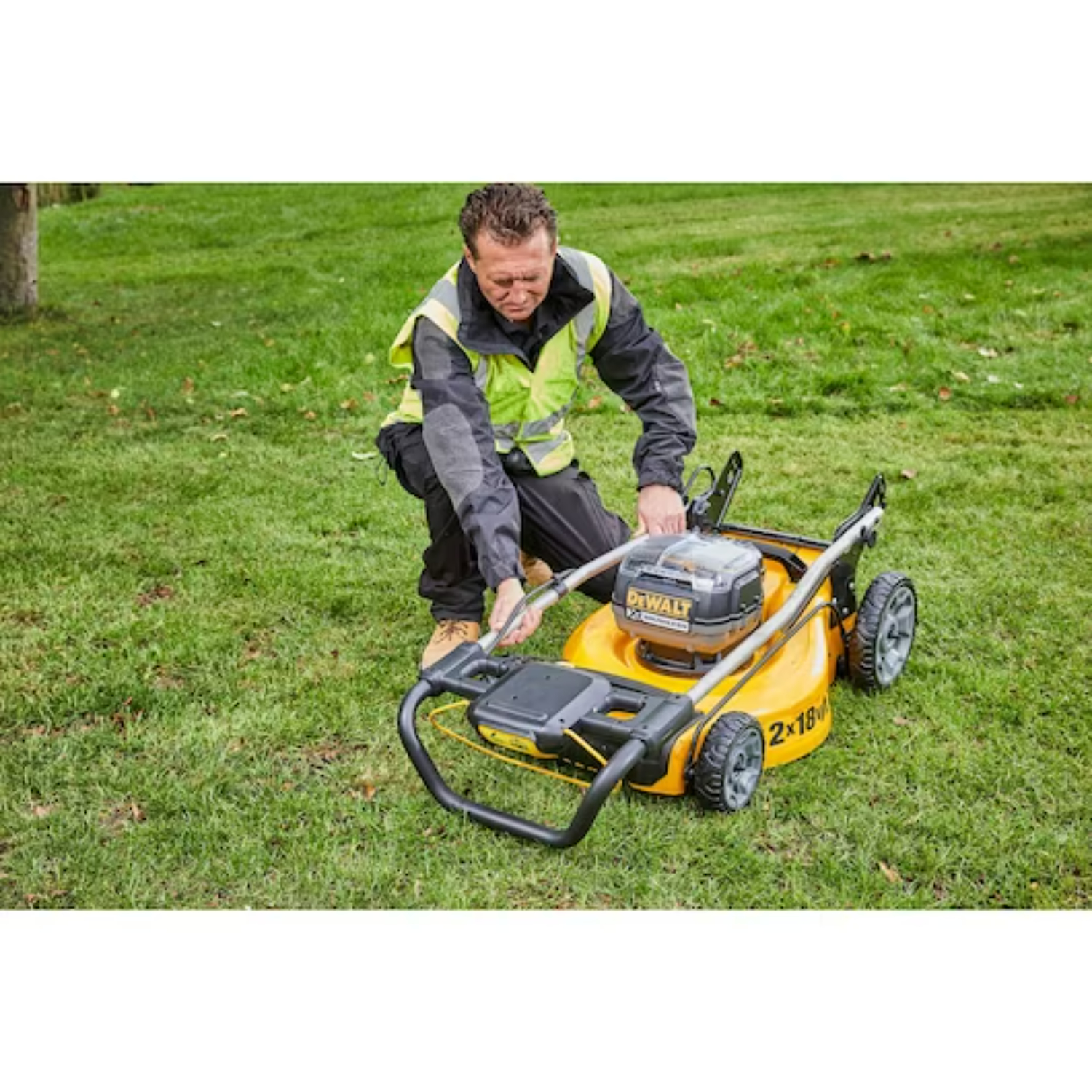 DeWALT DCMW564N 18V Li-Ion Accu Grasmaaier body incl. opvangzak - 55L - 48cm-image