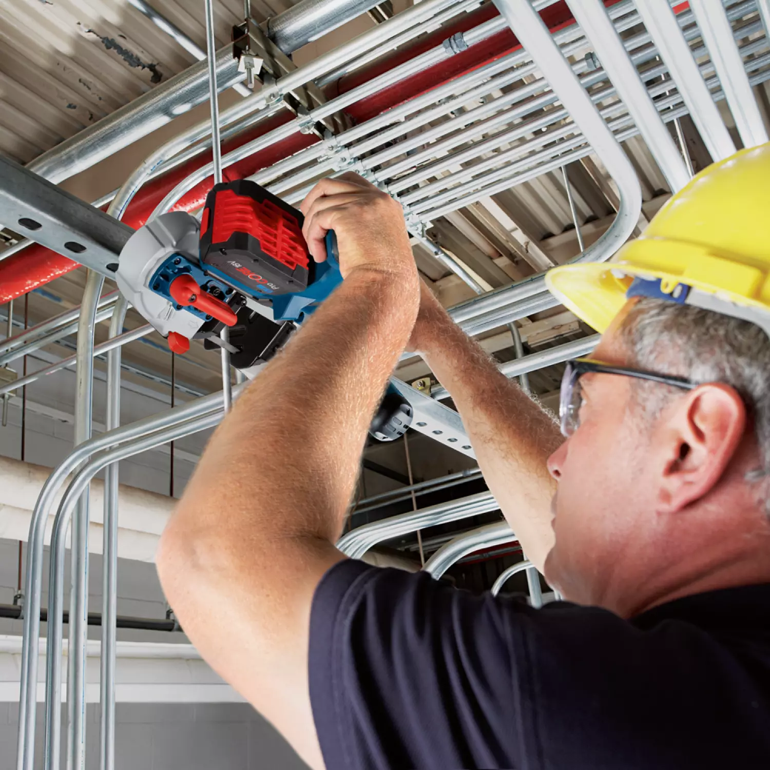 Bosch GCB 18V-63 18V Li-Ion accu bandzaagmachine body in L-Boxx - 733mm-image